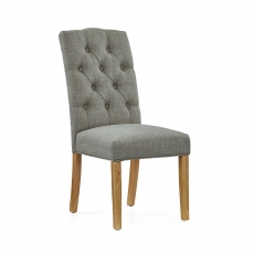 Nanterre Pair Button Back Upholstered Dining Chairs