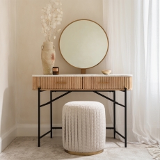 Rio Pleated Bedroom Stool