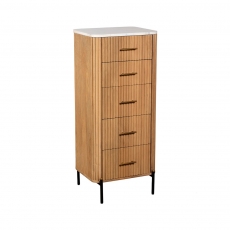 Rio 5 Drawer Tall Narrow Chest