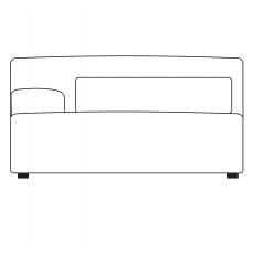 Timo 152PL - Large Sofa Section - Left Hand Facing Arm
