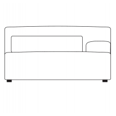 Timo 152PR - Large Sofa Section - Right Hand Facing Arm