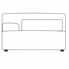 Timo 132PL - Medium Sofa Section - Left Hand Facing Arm