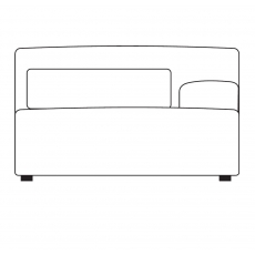 Timo 132PR - Medium Sofa Section - Right Hand Facing Arm