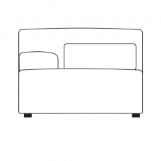 Timo 112PL - Small Sofa Section - Left Hand Facing Arm