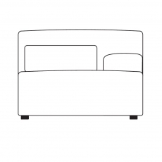 Timo 112PR - Small Sofa Section - Right Hand Facing Arm