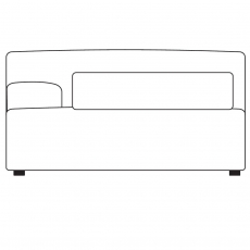 Timo 152-165CSAL - Large Chaise Section - Left Hand Facing Arm