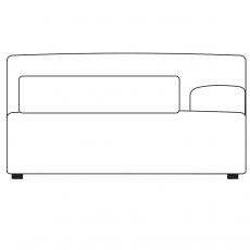 Timo 152-165CSAR - Large Chaise Section - Right Hand Facing Arm