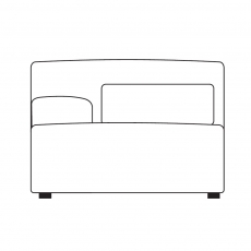 Timo 112-165CSAL - Small Chaise Section - Left Hand Facing Arm