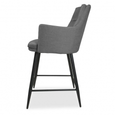 Benito Pair of Armed Fabric Bar Stool