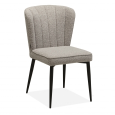 Fabio Pair of Shell Back Fabric Dining Chairs