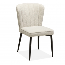 Fabio Pair of Shell Back Fabric Dining Chairs
