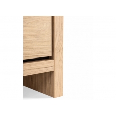 Leandro Glazed Showcase Cabinet - 1 Door - LED Lighting