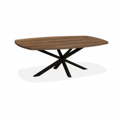 Mattia Oval Extending Dining Table - Black Star Base - Finish 2