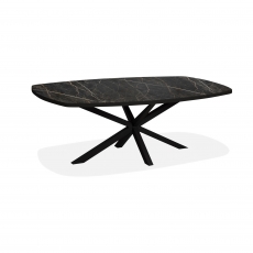 Mattia Oval Extending Dining Table - Black Star Base - Finish 3