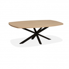 Mattia Oval Extending Dining Table - Black Star Base - Finish 4