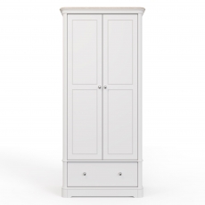 Crantock 2 Door - 1 Drawer Robe - Oak Top