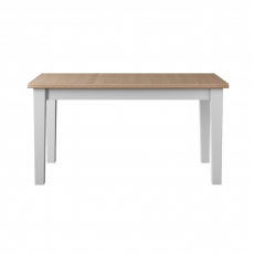 Newhaven Small Fixed Top Dining Table - Tapered Legs - Oak Top