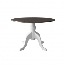 Newhaven Round Single Pedestal Fixed Top Dining Table - Oak Top