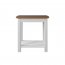 Newhaven Lamp Table with Shelf - Straight Legs - Oak Top