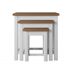 Newhaven Nest 3 Tables - Straight Legs - Oak Top