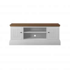 Newhaven Large TV Unit - 2 Door - Oak Top