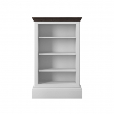 Newhaven Medium Narrow Open Bookcase - Oak Top