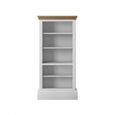 Newhaven Large Wide Open Bookcase - Oak Top