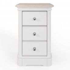 Crantock Small Bedside Chest - 3 Drawers - Oak Top