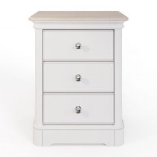 Crantock Large Bedside Chest - 3 Drawers - Oak Top