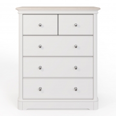 Crantock 3 + 2 Drawer Chest - Oak Top