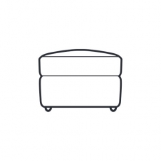 Olive Footstool - on Glides