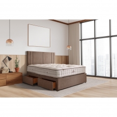 Trio Natural 3000 3'0 Platform Top Divan Set  - Free up to 30" Strutted Headboard