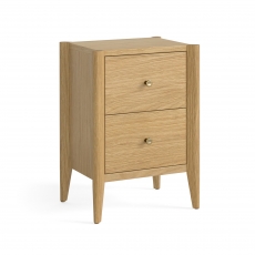 Portree Bedroom Bedside Chest - 2 Drawers - Natural Oak