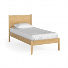 Portree Bedroom 3'0 Single Panelled Bedframe - Natural Oak