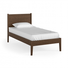 Portree Bedroom 3'0 Single Panelled Bedframe - Brown Oak