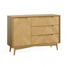 Ventnor Dining Small Sideboard - 1 Door - 3 Drawers
