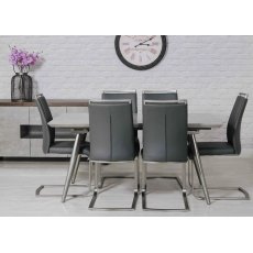 Detroit 2 Fixed Top Dining Table - 160 x 90cm