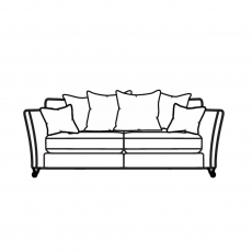Harlow Large 2 Seater Static Sofa-Pillow Back