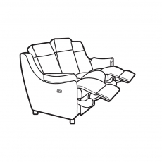 Arizona 3 Seater Double Power Recliner Sofa with Power Headrest and Lumbar