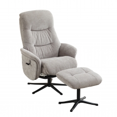 Naples Swivel Recliner Chair and Stool Set