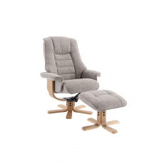 Sorrento Swivel Recliner Chair and Stool Set