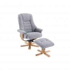 Sorrento Swivel Recliner Chair and Stool Set