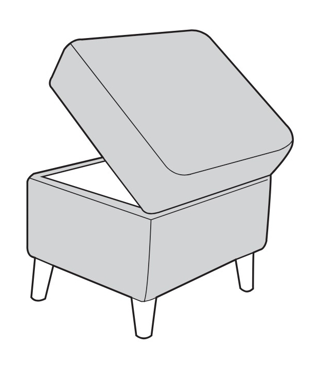 Maddie Legged Storage Stool