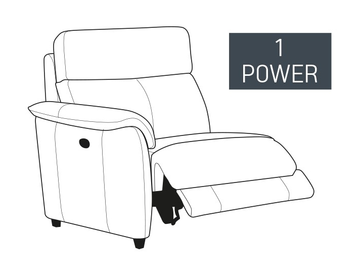 Fairway Furniture Burlington 1 Seater Power Recliner Section with USB