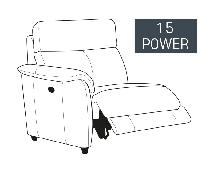 Fairway Furniture Burlington 1.5 Seater Power Recliner Section with USB