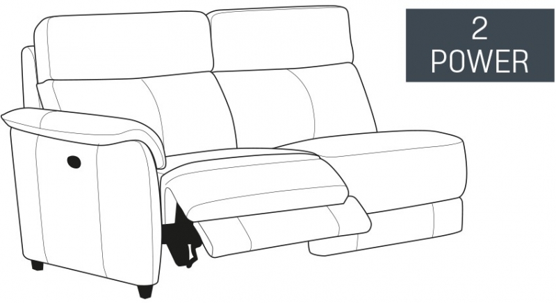 Fairway Furniture Burlington 2 Seater Power Recliner Section with USB