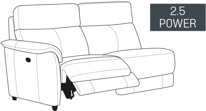 Fairway Furniture Burlington Small 2.5 Seater Power Recliner Section with USB