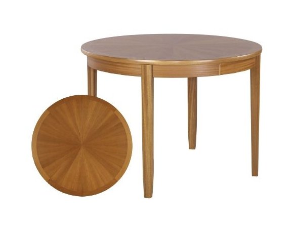 Shades 2904 Circular Dining Table with Sunburst Top on legs