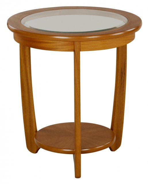 Shades 5814 Glas Top Round Lamp Table