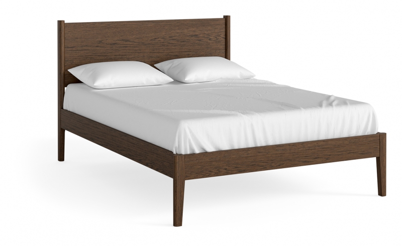 Fairway Furniture Portree 4'6 Double Panelled Bedframe - Brown Oak